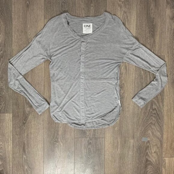 One Teaspoon Soho Fine Wool Grandpa Top Long Sleeves Grey Marle - Picture 3 of 15